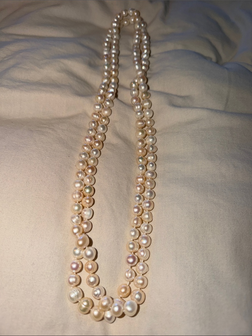Hand knotted Vintage Fresh Water Pearl Strand Necklace